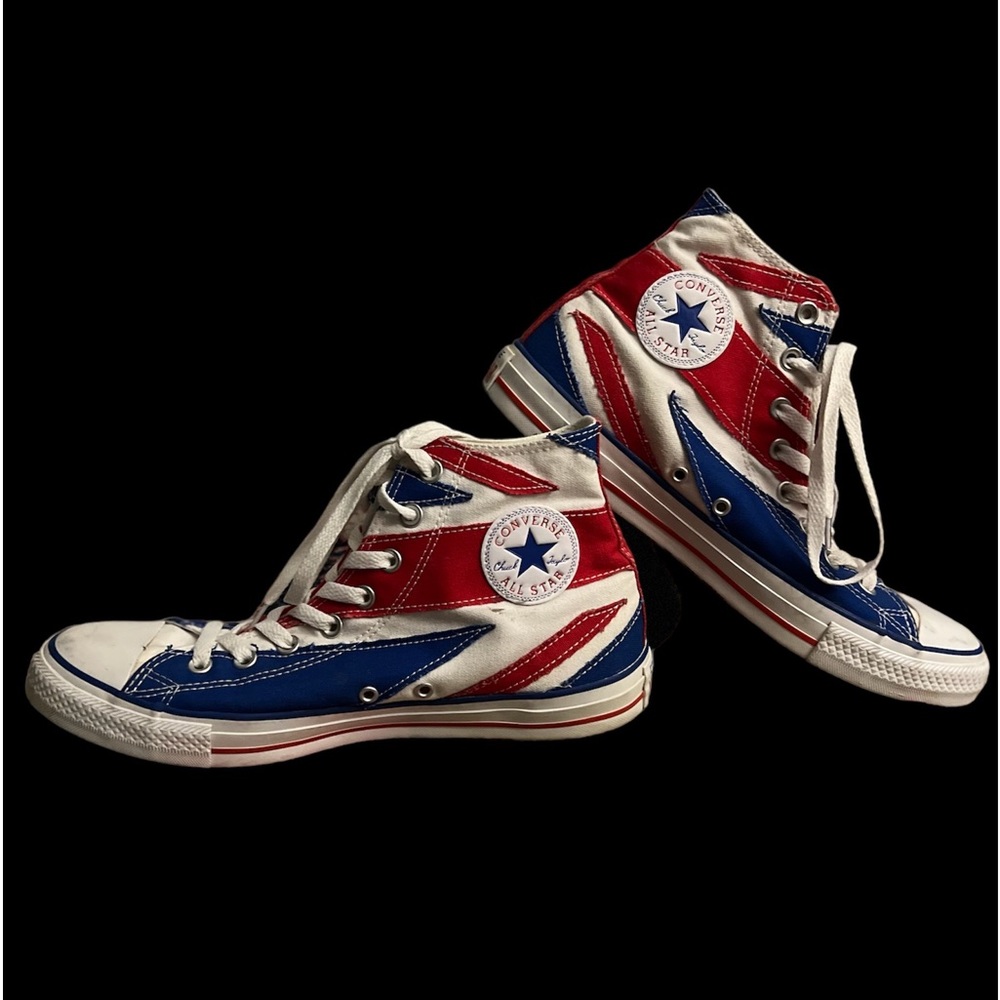 Converse High Top Sneakers in Red, White, Blue